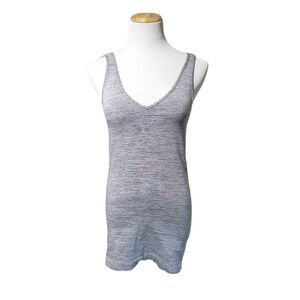 Anthropologie Eloise Gray Deep V-neck Tank Top Womens Size Medium